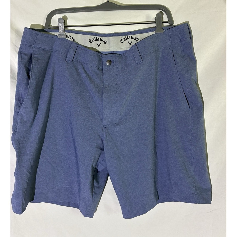 Callaway Opti-Dri Men's Golf Shorts 38W 9" Inseam Blue Flat Front Stretch
